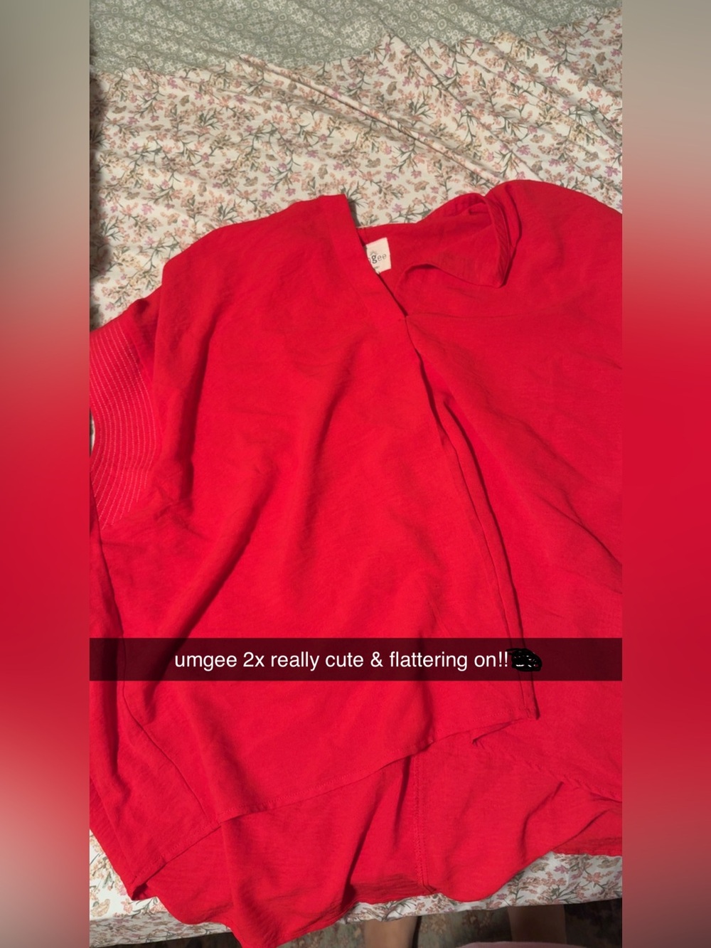 Umgee Bright Red Top